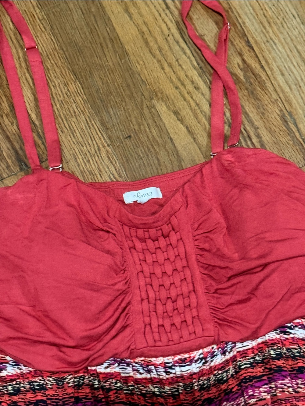 Soma Coral and Pink Striped Maxi Dress - Picture 6 of 9